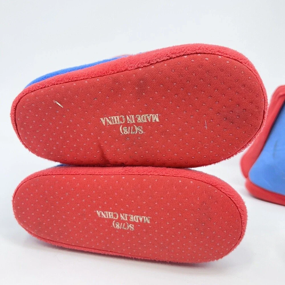 Spider-Man Superman Toddler Slipper Booties Sz S 6/7